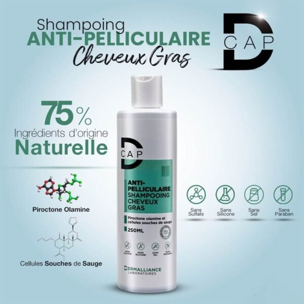 D-CAP Shampooing Anti-Pelliculaire Cheveux Gras 250 ml